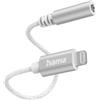 Hama - Adattatore Lightning/presa 3,5 mm Jack, certificato MFI, bianco