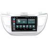 Jf Sound car audio system JF Sound - Autoradio Custom Fit - Per Hyundai Tucson (2015-2018) - Android Octa-Core - 4GB RAM - 64GB ROM - GPS - WiFi - CarPlay/Android Auto Wireless - Touchscreen 9 - DAB+ - Comandi Vocali