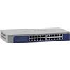 Netgear Switch Netgear Non-gestito 24porte Gigabit Ethernet 10/100/1000 Mbit/s Argento/Blu [GS524-300EUS]