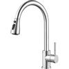 SURFOU Rubinetto Lavello Cucina, 2+1 Modalità con Doccetta Estraibile, Miscelatore Beccuccio con Girevole a 360°, Monocomando in Acciaio Inox, Antiruggine, Facile da Installare