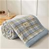 DOTBUY-SHOP Trapuntino Copriletto Estivo Primaverile, Cotone Trapunta Leggera, Motivo a Quadri Piazza Copriletto Trapuntato per Letto Singolo, Letto Matrimoniale (Grigio Blu,150x200cm)