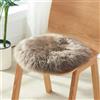 HC&WT Pelle di Pecora Naturale Rotonda Cuscino del Sedile, Pura Lana Pelosa Carina Cuscino per Sedia Pelle di Pecora Antiscivolo di Lusso Cuscino (C,Diametro 35 cm (13,7 Pollici))