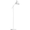 HOMCOM Lampada da terra regolabile in altezza, lampada da terra orientabile, lampada da terra da 40 W senza lampadina, lampada da lettura ad arco con base E27, per soggiorno, camera da letto, bianco