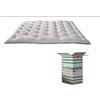EVERGREENWEB MATERASSI & BEDS EVERGREENWEB MIGLIOR Topper Materasso Matrimoniale 160x195 in Memory Foam Alto 8 cm Coprimaterasso con Imbottitura 100% Fiocco Morbido Correttore per Materasso Scomodo Futon Rivestimento Anallergico