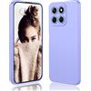 DESSEN Cover per Huawei Honor X8 5G / X6 / Honor 70 Lite - Liquido Silicone Custodia Antiurto Protezione Case Sottile e Morbida TPU Bumper con Fodera Microfibra Antigraffio, Viola