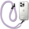 Ringke Holder Link Strap con Etichetta TPU Trasparente, Tracolla Regolabile Cordino Corda Poliestere Compatibile Con Custodia Universale per Cellulare - Purple