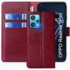 FMPCUON Custodia per Oppo Realme 9 Pro, in pelle PU di alta qualità, con portafoglio, protezione magnetica, colore: Rosso