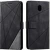 SONWO Cover per Galaxy J7 2017, Flip Caso in PU Pelle Case Cover Portafoglio Custodia per Samsung Galaxy J7 2017, [Kickstand] [Slot per Schede], Nero