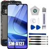 Dinow Schermo per Samsung Galaxy A12 Nacho SM-A127F/DSN, SM-A127F/DS, SM-A127F, SM-A127M, SM-A127U,Schermo di Ricambio per Samsung Galaxy A12 LCD Touch A127 Digitalizzatore con cornice (con strumento)