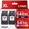 6x Eurotone Cartucce Compatibili Per Canon MX 375, 395, 435, 454, 455, 475, 515, 524, 525, 535 - Sostituisce PG540XL E CL541XL