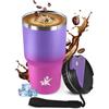 KollyKolla Termo 600ml, Termo in Acciaio Inossidabile con Doppia Pared Aislante, Riutilizzabile, Privo di BPA, Tazza Termica Portatile a Doppia Pared con Coperchio, per Ciclismo, Ufficio, Caffè