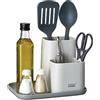 Joseph Joseph Duo Supporto Porta Utensili da cucina, Condimenti, Olio, Aceto e Spezie, Organizer da Cucina, Grigio