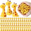 Simgoing 50 mini giraffe in resina ornamentali per giardino e casa, zoo, micro paesaggi, kit di ornamenti per la casa delle fate (carini)