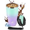 KollyKolla Tazza Termica 600ml, Termo in Acciaio Inossidabile, senza BPA, A Prova di Perdite, Riutilizzabile, Borraccia Termo per Caldo e Freddo, Bambini, Ufficio, Corsa, Yoga, Caffè