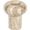 Bloomingville Portacandele rotondo in marmo, beige, 10,2 x 10,2 x 12,2 cm (lunghezza x larghezza x altezza)