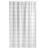 TATAY Tenda Doccia Tessuto 140x200 cm | Con 8 Anelli | Tenda Doccia Lavabile Design Moderno | Tessuto Poliestere Resistente | Modello Industrial - Bianco e Nero