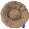 DOTBUY-SHOP Rotondo Cuccia Cane Interno, Peluche Cuccia Gatto e Cane Ciambella Cuscino per Cani, Lavabile e Morbido Cuscino per Animale Domestico, per Gattino Cucciolo (40CM,Cachi)