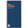 Finocam - Agenda rilegata tascabile, leggera e portatile Mese Vista | Gennaio - Dicembre (12 mesi) | Agenda rilegata con custodia | Piatto Cocktail - Blu - Italiano