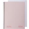 Navigator | Quaderno a righe A4 con copertina extra spessa | 1 linea | rosa pastello | 1 bordo colore | carta 80 g | 80 fogli microforati 4 trapani | spirale bobina lock | carta premium writing