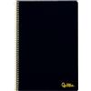 Liderpapel Quaderno a spirale a4 smart copertina morbida 80h 75gr linea guida 2,5 mm con margine colore nero