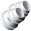 + CONTROL GARDEN CONTROL GARDEN Pack x 2 Riduttore Universale per Sistemi di Ventilazione Bianco - Attacco Connettore per Condotti di Ventilazione Diametro Ø 80 100 120 125 150 mm - Riduttore per Tubo
