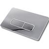 Generico Placca di attivazione comando Pulsante di scarico Accessorio per cassetta WC Compatibile con Geberit Sigma01, UP300 e UP320, funzione a doppio scarico(Zincato con bordo argento)