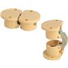 UMAXO 2 PEZZI Cerniere Da Tavolo Incasso 180° in Nylon Superficie: Beige 35mm 15.80.200-1 per Tavolo Pieghevole, Piano Tavolo Tavolo Tavolo
