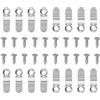 QUARKZMAN 100pz Clip per Hardware di Supporto Cornici con 100pz Viti Cornice per Foto Bottone Girevole Fermaglio Cornice Foto for Craft Hanging PictureArgento