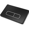 Generico Placca di attivazione comando Pulsante di scarico Accessorio per cassetta WC Compatibile con Geberit Sigma01, UP300 e UP320, funzione a doppio scarico(Nero con bordo argento)