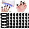 Oruola 150pcs Nail Polish Protector for Fingers,Nail Art Kit,U-Shape Latex Nail Polish Barrier Peel Off,Skin Cuticle Protector For French Nail Stickers Stamp Painting Manicure DIY Nail Art Supplies
