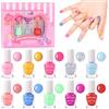 ETYJO Set di Smalto per Unghie per Bambine - Smalto per Unghie a Base d'Acqua per Bambini Non Tossico, Peel Off, per Bambine e Ragazze, Asciugatura Rapida, Smalto per Nail Art, Bellissimo Regalo per