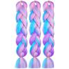 AUYAO Allungato Intrecciare, 3pcs Dreadlock Parrucca, Ombre Jumbo Trecce Jumbo Estensioni dei Capelli Resistenti ai Calore, Parrucca Rasta per Crochet Twist Intrecciare i Capelli Africane Extension