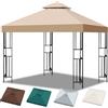 Bsteciar Telo Ricambio Gazebo 3x3 Impermeabile - Copertura Doppio Strato con Ventilazione, 300D PA Antipioggia e UV50+ per Giardino, Campeggio, Esterno