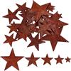 GORGECRAFT 30PCS 5 Dimensioni Metallo Arrugginito Fienile Stella Antichi Primitivi Paese Rustico Latta Acciaio Stelle Mini Stella da Appendere per Artigianato Fai da Te Vintage Fattoria Casa Porta