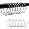 INF Confezione da 30 anelli per tende apribili/anelli per tende da doccia per porte finestre tende da doccia diametro interno 60 mm anelli di apertura in ferro con rivestimento antiruggine argento