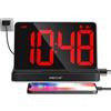 NOKLEAD Sveglia Luminosa da Comodino | Grande Schermo 6,5 a Colori & Presa di Ricarica USB | Orologio Elettrico, Dimmerabile, Ideale per Chi ha il Sonno Pesante
