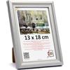 3-B - Cornice portafoto modello Mori in argento - 13 x 18 cm - con vetro acrilico