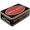 Nostalgic-Art Contenitori di Latta retrò Piatti Guzzi - Logo Motorcycles - Idea Regalo per Amanti di Moto, con Coperchio, Design Vintage, 2,5 l