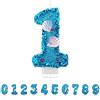Partyhausy Candele Compleanno 1 Anno,3D a Sirena Candele, Numero 1 Candele di Compleanno Blu Candele Torta Decorazione, Adatto A Feste di Compleanno Festa Baby