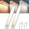 TANSOOL+ Luce Armadio LED con Sensore di Movimento, 3 Temperature di Colore, 2200mAh USB-C Ricaricabile Luce Armadio, LED Sottopensile per Cucina, Scale, Soggiorno, Camere da Letto (30cm, 2 Pezzi)