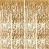 Aisszhao 2 pezzi Oro Champagne tende metalliche feste,1x2m Frange Scintillanti Foil Tenda Sfondo per Sfondo Fotografico,Festa Compleanno,Festa di Nozze,baby shower,Anniversario Frange di Lamina per Decorazione