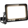SKYWORLD 50W Faretti a LED per esterni, 5000LM Faretto Led da Esterno con Spina, Proiettore Faro Led Bianco Caldo 3000K Impermeabile Fari di sicurezza per Terrazza, Giardino, Cortile, Patio, Garage