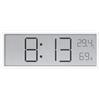 Lancoon Orologio da parete digitale con temperatura, umidità LCD, visualizzazione data 12/24 ore, supporto per desktop, foro di sospensione, facile da leggere, ideale per casa, soggiorno, camera da