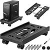 WUSUPU Supporto PC Fisso, Torre Supporto PC con 4 Ruote Bloccabili, Carrello Regolabile(20-30cm) Universale Computer Desktop Tower, Sotto Scrivania, Anti-Polvere, Gaming/Ufficio/Casa, Fino a 30kg