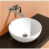 CERAMICA FLAMINIA Lavabo App appoggio salvaspazio 40 tondo in ceramica - Cod. Articolo: AP40A