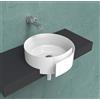 CERAMICA FLAMINIA Lavabo Roll semincasso salvaspazio 44 tondo in ceramica bianco lucido - Cod. Articolo: RL44S