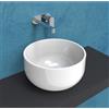 CERAMICA FLAMINIA Lavabo Saltodacqua appoggio salvaspazio 42 tondo in ceramica - Cod. Articolo: SD42L
