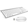 Ibera TASTIERA E MOUSE WIRELESS- USB ERGONOMICO SENZA FILI PER PC WINDOWS COMPUTER MAC