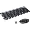 Ibera TASTIERA E MOUSE WIRELESS- USB ERGONOMICO SENZA FILI PER PC WINDOWS COMPUTER MAC