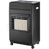 DCG STUFA GAS TURBOVENTOLA DCG GH10 BOMBOLE FINO 15KG ACCENSIONE PIEZOELETTRICA NERO